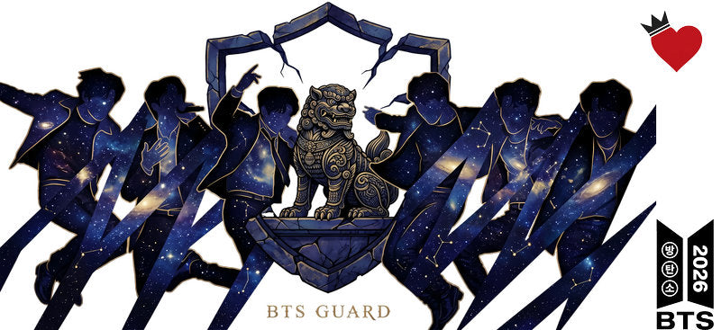 BTS blue performance UV DTF cup wrap for 16oz Libbey glass, K-pop music fan transfer KA-7955