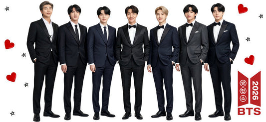 BTS suit members UV DTF cup wrap for 16oz Libbey glass, K-pop music fan transfer KA-7972