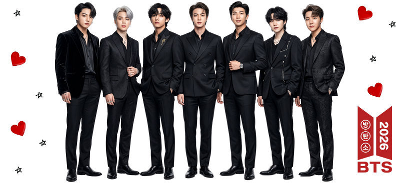 BTS black suit members UV DTF cup wrap for 16oz Libbey glass, music fan drinkware transfer KA-7978