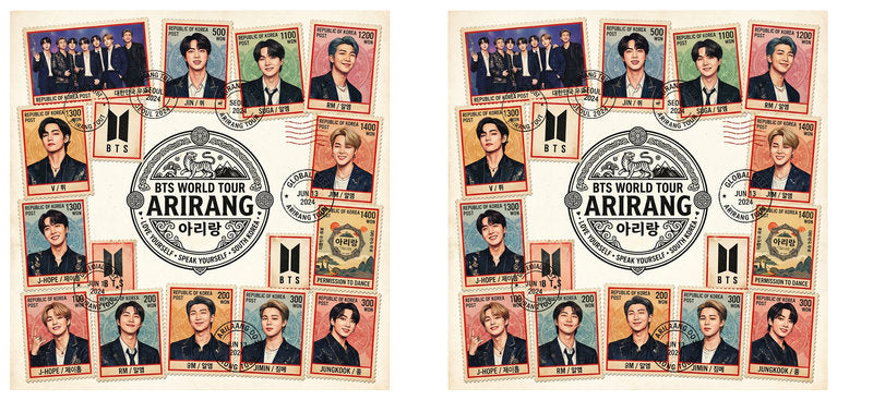 BTS vintage ticket UV DTF cup wrap for 16oz Libbey glass, concert fan gift transfer KA-7979