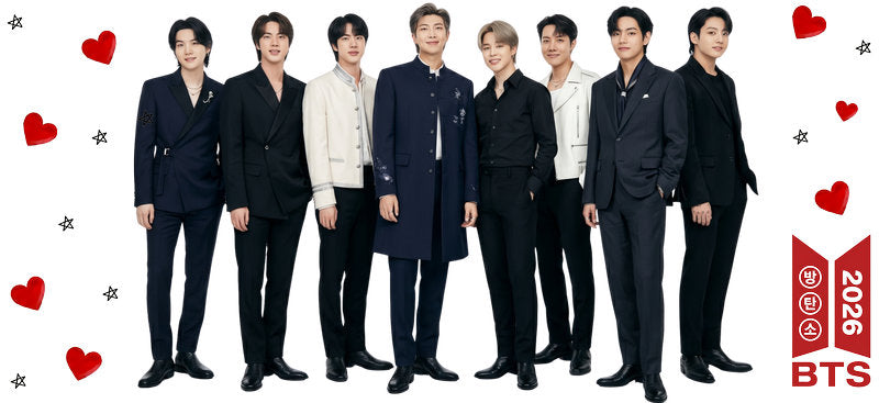 BTS black suit group UV DTF cup wrap for 16oz Libbey glass, music fan cup transfer KA-7986