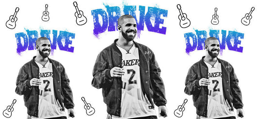 Drake music UV DTF cup wrap for 16oz Libbey glass, rapper hip hop fan drinkware transfer KA-7994