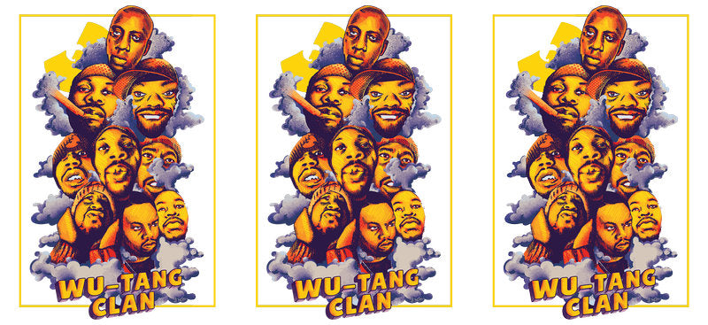 Wu-Tang UV DTF cup wrap for 16oz Libbey glass, hip hop music fan drinkware transfer KA-8023