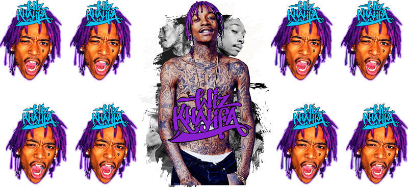 Juice WRLD collage UV DTF cup wrap for 16oz Libbey glass, hip hop music fan transfer KA-8038