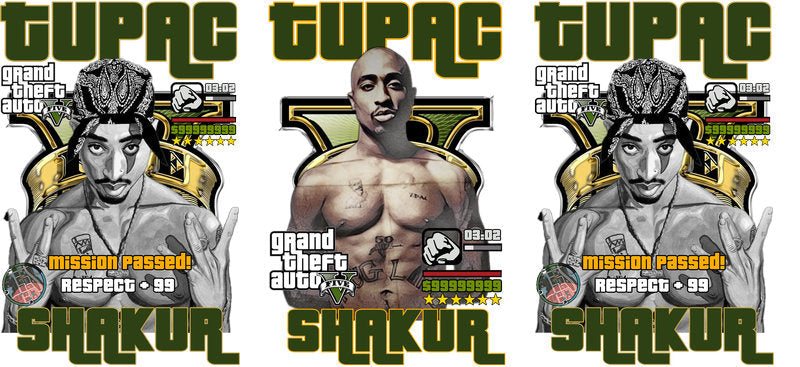Tupac Shakur gray UV DTF cup wrap for 16oz Libbey glass, hip hop rap fan transfer KA-8082