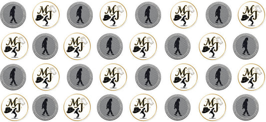 Michael Jackson MJ Logo Pattern UV DTF Cup Wrap for 16oz Libbey Glass KA-8205