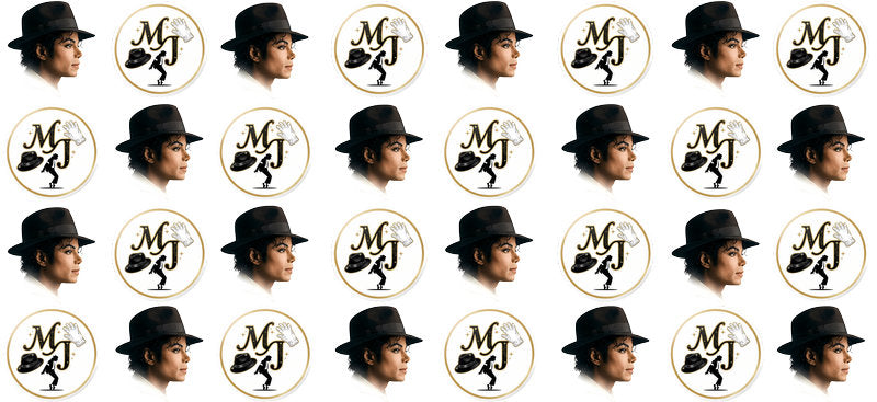 Michael Jackson Silhouette Pattern UV DTF Cup Wrap for 16oz Libbey Glass KA-8206