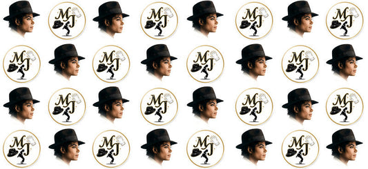 Michael Jackson Silhouette Pattern UV DTF Cup Wrap for 16oz Libbey Glass KA-8206