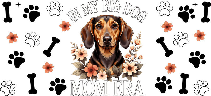 Dachshund Dog Mama UV DTF Cup Wrap for 16oz Libbey Glass KA-8241