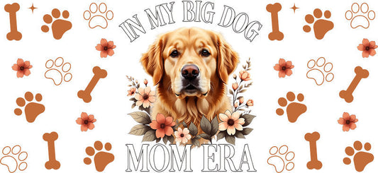 Golden Retriever Dog Mom Era UV DTF Cup Wrap for 16oz Libbey Glass KA-8243