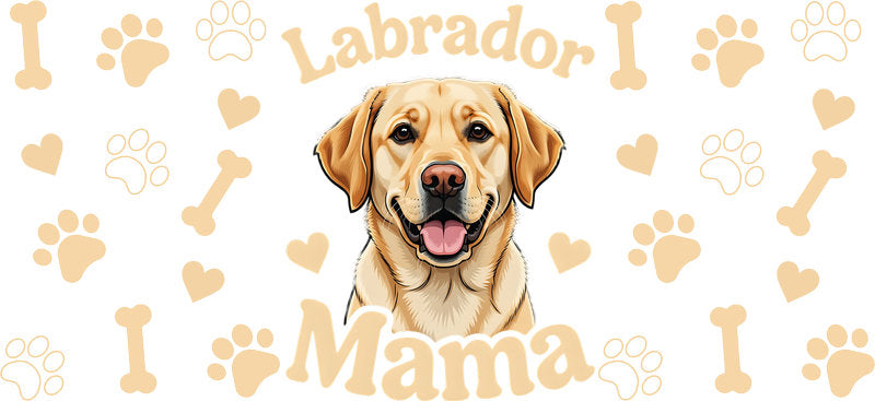 Labrador Dog Mama UV DTF Cup Wrap for 16oz Libbey Glass KA-8251
