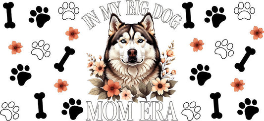 Husky Dog Mom Era UV DTF Cup Wrap for 16oz Libbey Glass KA-8256