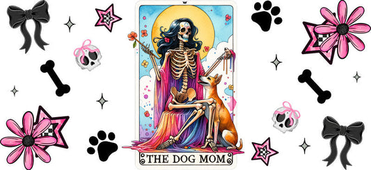 Dog Mom Tarot Card UV DTF Cup Wrap for 16oz Libbey Glass KA-8320