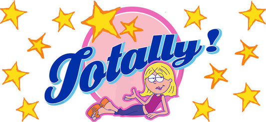 Disney Lizzie McGuire totally fun retro cartoon cup decal for 16oz Libbey Glass KA-8333