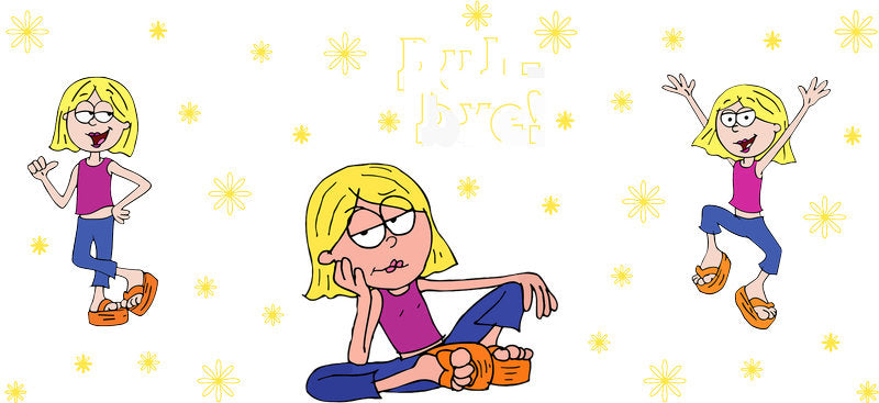 Disney Lizzie McGuire sit down quote UV DTF cup wrap for 16oz Libbey Glass KA-8340