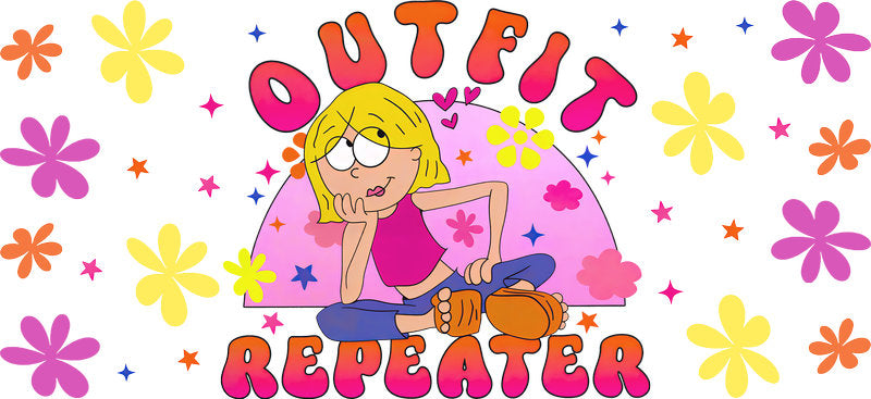 Lizzie McGuire outfit repeater Y2K cartoon cup decal for 16oz Libbey Glass KA-8351