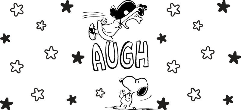 Laugh and Smile Cartoon 16oz UV DTF Transfer Cup Decal for Libbey Glass KA-8481