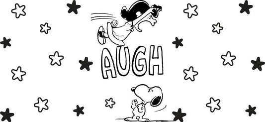 Laugh and Smile Cartoon 16oz UV DTF Transfer Cup Decal for Libbey Glass KA-8481
