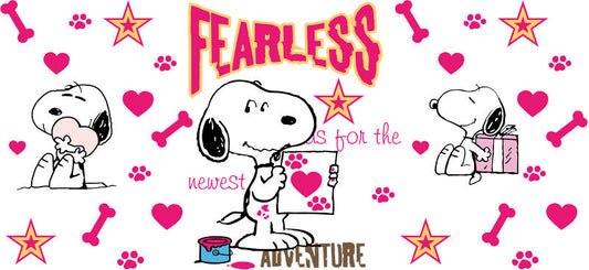Fearless Cartoon Adventure 16oz UV DTF Transfer Cup Decal for Libbey Glass KA-8504