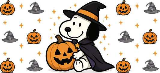 Halloween Pumpkin Friend 16oz UV DTF Transfer Cup Decal for Libbey Glass KA-8529
