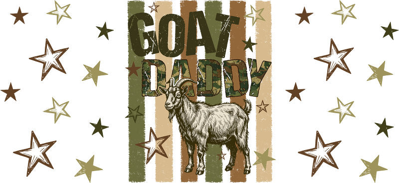 Goat Papa Country Living 16oz UV DTF Transfer Cup Wrap for Libbey Glass KA-8557