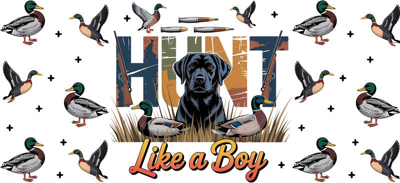 Hunt Like A Girl Outdoor Design 16oz UV DTF Transfer Cup Wrap for Libbey Glass KA-8589