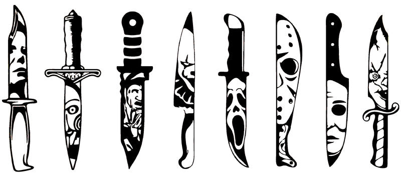 KA-8625,Horror themed weapon style cup wrap UV DTF transfer,KA-8625