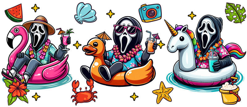 KA-8639,Cute creepy character glass can wrap UV DTF transfer,KA-8639