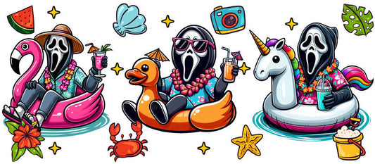 KA-8639,Cute creepy character glass can wrap UV DTF transfer,KA-8639