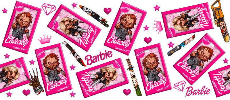 KA-8667,Pink fashion sticker collection cup wrap UV DTF transfer,KA-8667