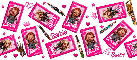 KA-8667,Pink fashion sticker collection cup wrap UV DTF transfer,KA-8667