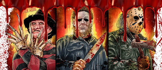 KA-8691,Horror movie icons UV DTF transfer cup wrap,KA-8691
