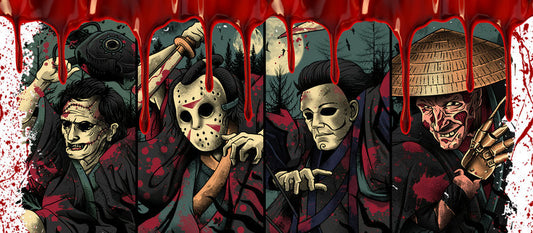 KA-8706,Dark horror character gang UV DTF transfer cup wrap,KA-8706