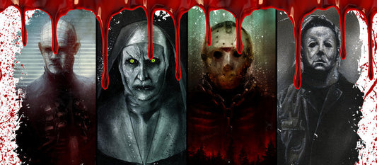 KA-8711,Ghostly horror character collection glass can wrap UV DTF transfer,KA-8711