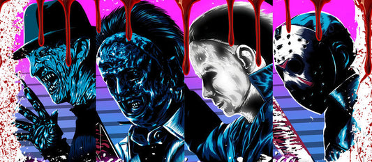 KA-8716,Neon horror villains UV DTF transfer cup wrap,KA-8716