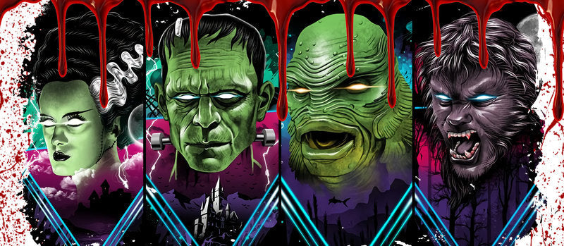 KA-8720,Monster movie character lineup UV DTF transfer cup wrap,KA-8720
