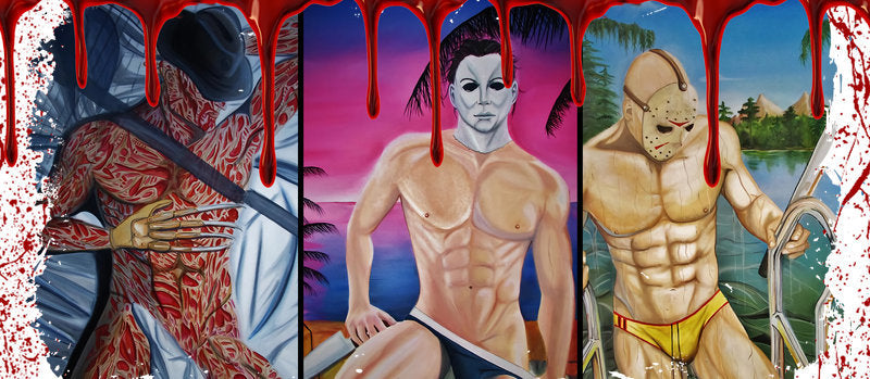 KA-8727,Retro horror comic style glass can wrap UV DTF transfer,KA-8727