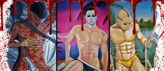 KA-8727,Retro horror comic style glass can wrap UV DTF transfer,KA-8727
