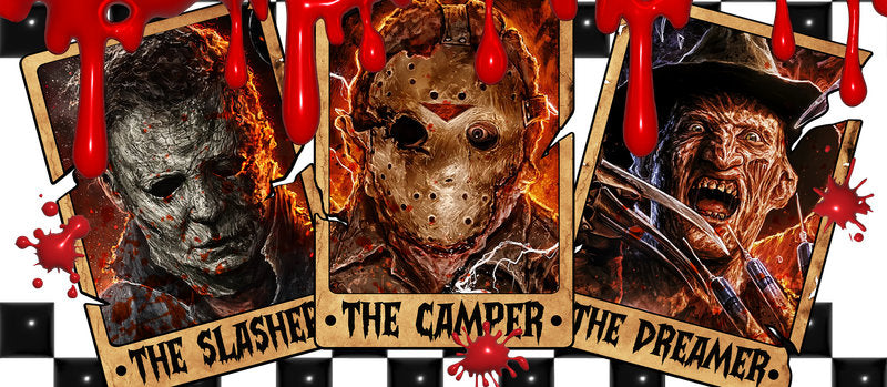 KA-8731,Horror movie poster collection glass can wrap UV DTF transfer,KA-8731