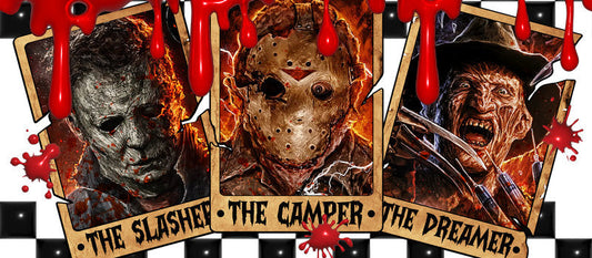 KA-8731,Horror movie poster collection glass can wrap UV DTF transfer,KA-8731