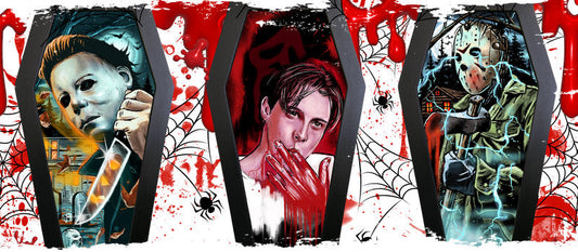 KA-8737,Dark horror character art glass can wrap UV DTF transfer,KA-8737