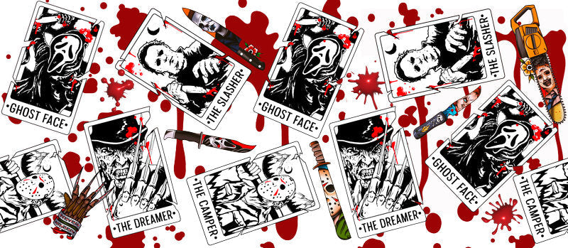 KA-8741,Horror sticker collage glass can wrap UV DTF transfer,KA-8741