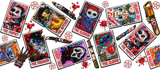 KA-8745,Dark horror art card glass can wrap UV DTF transfer,KA-8745