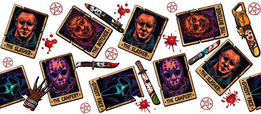 KA-8748,Vintage horror ticket style UV DTF transfer cup wrap,KA-8748