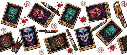 KA-8749,Dark horror art card glass can wrap UV DTF transfer,KA-8749