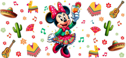 KA-8794: mouse girl, bow, sombrero, cactus, colorful