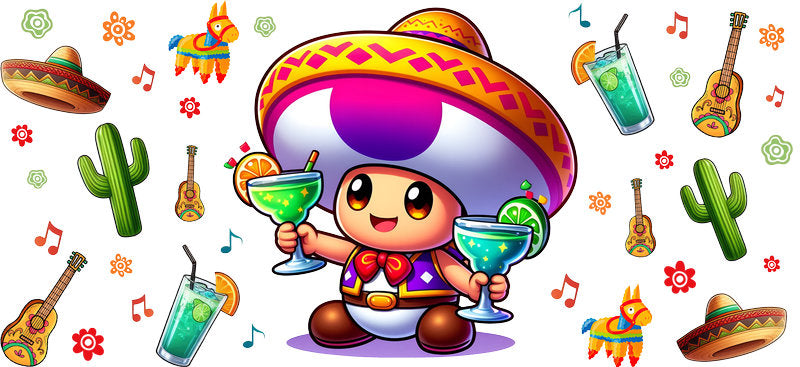 KA-8805: girl, sombrero, cactus, colorful