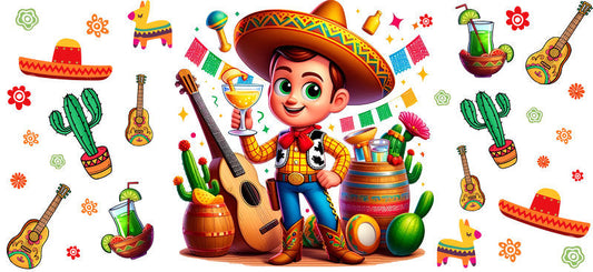KA-8821: cowgirl, hat, cactus, colorful