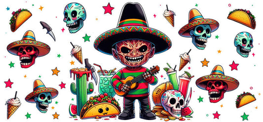 KA-8831: mouse couple, sombrero, cactus, colorful