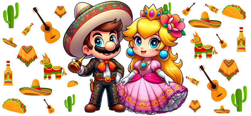 KA-8837: princess group, flowers, cactus, colorful